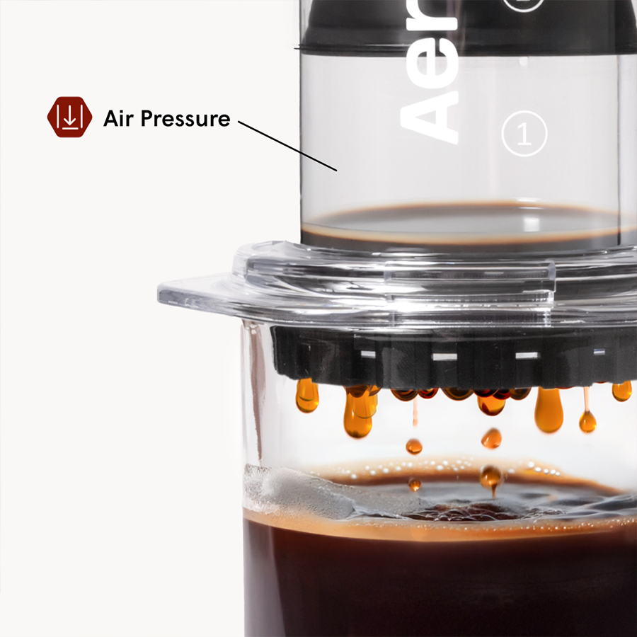AeroPress Clear Coffee Press 2 Min Portable Brew: Clear